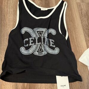 Celine Monochrome Sleeveless Top